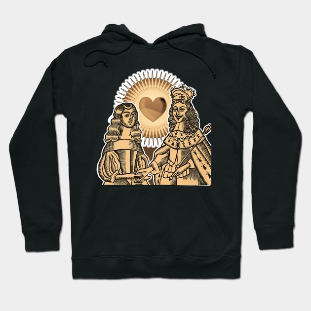 King and Queen in love Hoodie by Marccelus